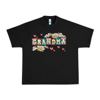 Black daisy grandma Urban Heavy Tee - AdoDesignShop