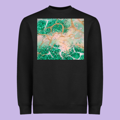 Green Glitter Heavyweight Sweatshirt Designed By Jahusdesignshop