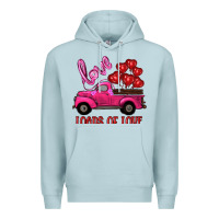 Blue Mist valentine's day loads of love turck with balloons Premium Hoodie - RanaPortraitStore