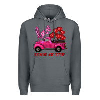 Rock valentine's day loads of love turck with balloons Premium Hoodie - RanaPortraitStore