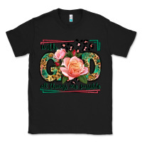 Black With god all things are possible leopard frame Classic Tee - LillyAllenDesigns