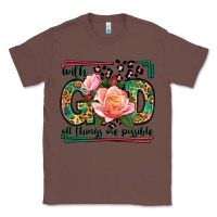Chestnut With god all things are possible leopard frame Classic Tee - LillyAllenDesigns