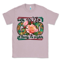 Lilac With god all things are possible leopard frame Classic Tee - LillyAllenDesigns