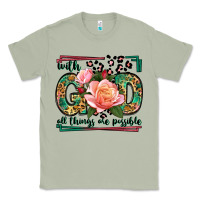 Matcha With god all things are possible leopard frame Classic Tee - LillyAllenDesigns
