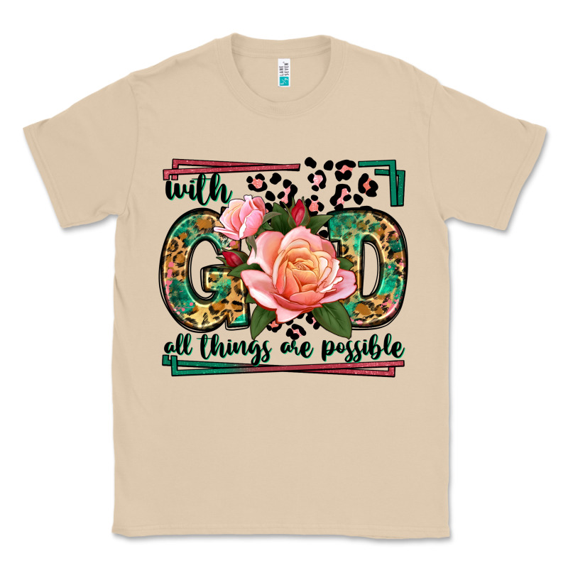 With God All Things Are Possible Leopard Frame Classic Tee by LillyAllenDesigns | Teevron