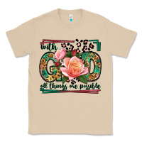 Mushroom With god all things are possible leopard frame Classic Tee - LillyAllenDesigns