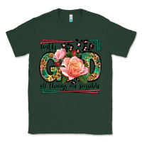 Sports Green With god all things are possible leopard frame Classic Tee - LillyAllenDesigns