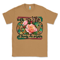 Toasted Coconut With god all things are possible leopard frame Classic Tee - LillyAllenDesigns