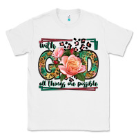 White With god all things are possible leopard frame Classic Tee - LillyAllenDesigns
