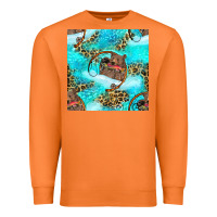 Carrot Mama Bear Hunting Fish With Leopard Seamless Pattern Premium Sweatshirt - BundleAndBundleShop