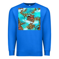 True Royal Mama Bear Hunting Fish With Leopard Seamless Pattern Premium Sweatshirt - BundleAndBundleShop