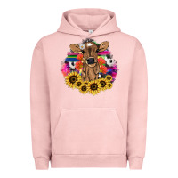 Pigment Salmon Baby Cow flower Urban Hoodie - HowdyJamesFarm