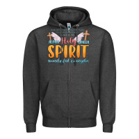 Charcoal Heather holy spirit wonderful counselor Zipper Hoodie - MaliasSmallBusiness