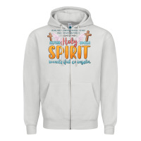 Dove Grey holy spirit wonderful counselor Zipper Hoodie - MaliasSmallBusiness