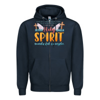 Navy holy spirit wonderful counselor Zipper Hoodie - MaliasSmallBusiness