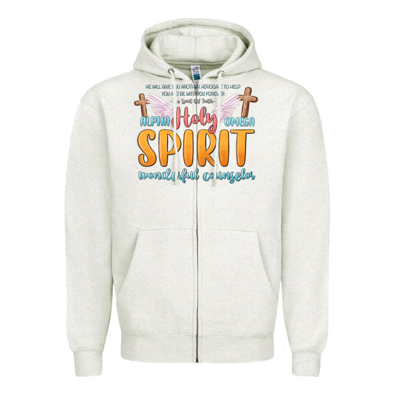 Holy Spirit Wonderful Counselor Zipper Hoodie by MaliasSmallBusiness | Teevron