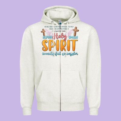 Holy Spirit Wonderful Counselor Zipper Hoodie Designed By Maliassmallbusiness