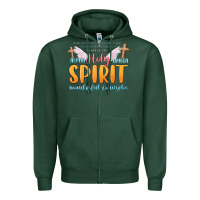Sports Green holy spirit wonderful counselor Zipper Hoodie - MaliasSmallBusiness