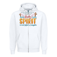White holy spirit wonderful counselor Zipper Hoodie - MaliasSmallBusiness
