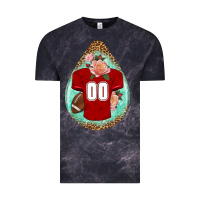 American Football And Western Roses Teardrop Vintage Tee | Teevron