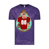 Cloud Purple american football and western roses teardrop Vintage Tee - BundleAndBundleShop