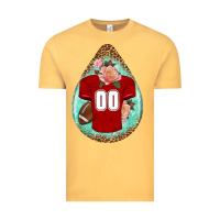 Vintage Mustard american football and western roses teardrop Vintage Tee - BundleAndBundleShop
