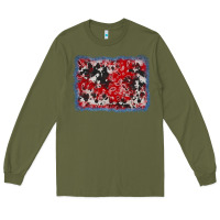 Army Green bandana cowhide denim background Long Sleeve Tee - AdoDesignShop