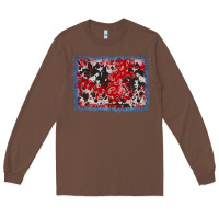Chestnut bandana cowhide denim background Long Sleeve Tee - AdoDesignShop