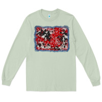 Matcha bandana cowhide denim background Long Sleeve Tee - AdoDesignShop