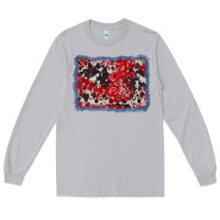 Moon Dust bandana cowhide denim background Long Sleeve Tee - AdoDesignShop