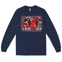 Navy bandana cowhide denim background Long Sleeve Tee - AdoDesignShop