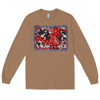 Toasted Coconut bandana cowhide denim background Long Sleeve Tee - AdoDesignShop