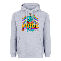 Heather Grey LGBTQ+ Pride Tribe Heavyweight Hoodie - BundleAndBundleShop