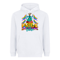 White LGBTQ+ Pride Tribe Heavyweight Hoodie - BundleAndBundleShop