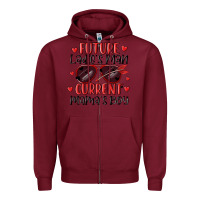 Burgundy future ladies man current mamas boy Zipper Hoodie - MaliasSmallBusiness