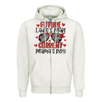 Oatmeal Heather future ladies man current mamas boy Zipper Hoodie - MaliasSmallBusiness