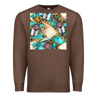 Chestnut Paper Fish And Canned With Anchor Seamless Pattern Pbs Premium Sweatshirt - BundleAndBundleShop