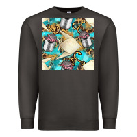 Smoke Paper Fish And Canned With Anchor Seamless Pattern Pbs Premium Sweatshirt - BundleAndBundleShop