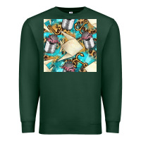 Paper Fish And Canned With Anchor Seamless Pattern Pbs Premium Sweatshirt | Teevron