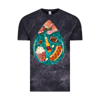 American Football And Western Roses Teardrop Vintage Tee | Teevron