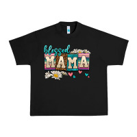 Black daisy blessed mama Urban Heavy Tee - AdoDesignShop
