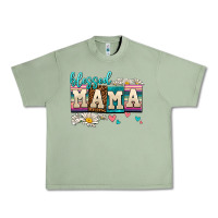 Oil Green daisy blessed mama Urban Heavy Tee - AdoDesignShop