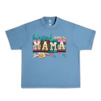 Pebble Blue daisy blessed mama Urban Heavy Tee - AdoDesignShop