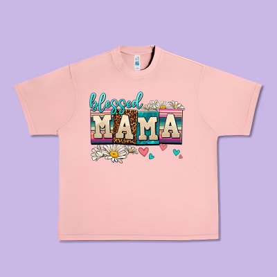 Daisy Blessed Mama Urban Heavy Tee Designed By Adodesignshop