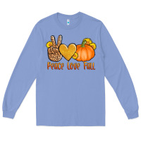 Colony Blue peace love fall Long Sleeve Tee - AdoDesignShop