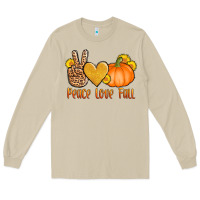 Mushroom peace love fall Long Sleeve Tee - AdoDesignShop
