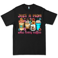 Black just a mom who loves coffee Premium Tee - Zillion Design Studio