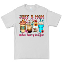 Dove Grey just a mom who loves coffee Premium Tee - Zillion Design Studio