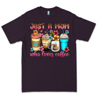 Plum just a mom who loves coffee Premium Tee - Zillion Design Studio