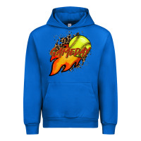 Cobalt Softball game day leopard fire and ball Urban Hoodie - HowdyJamesFarm